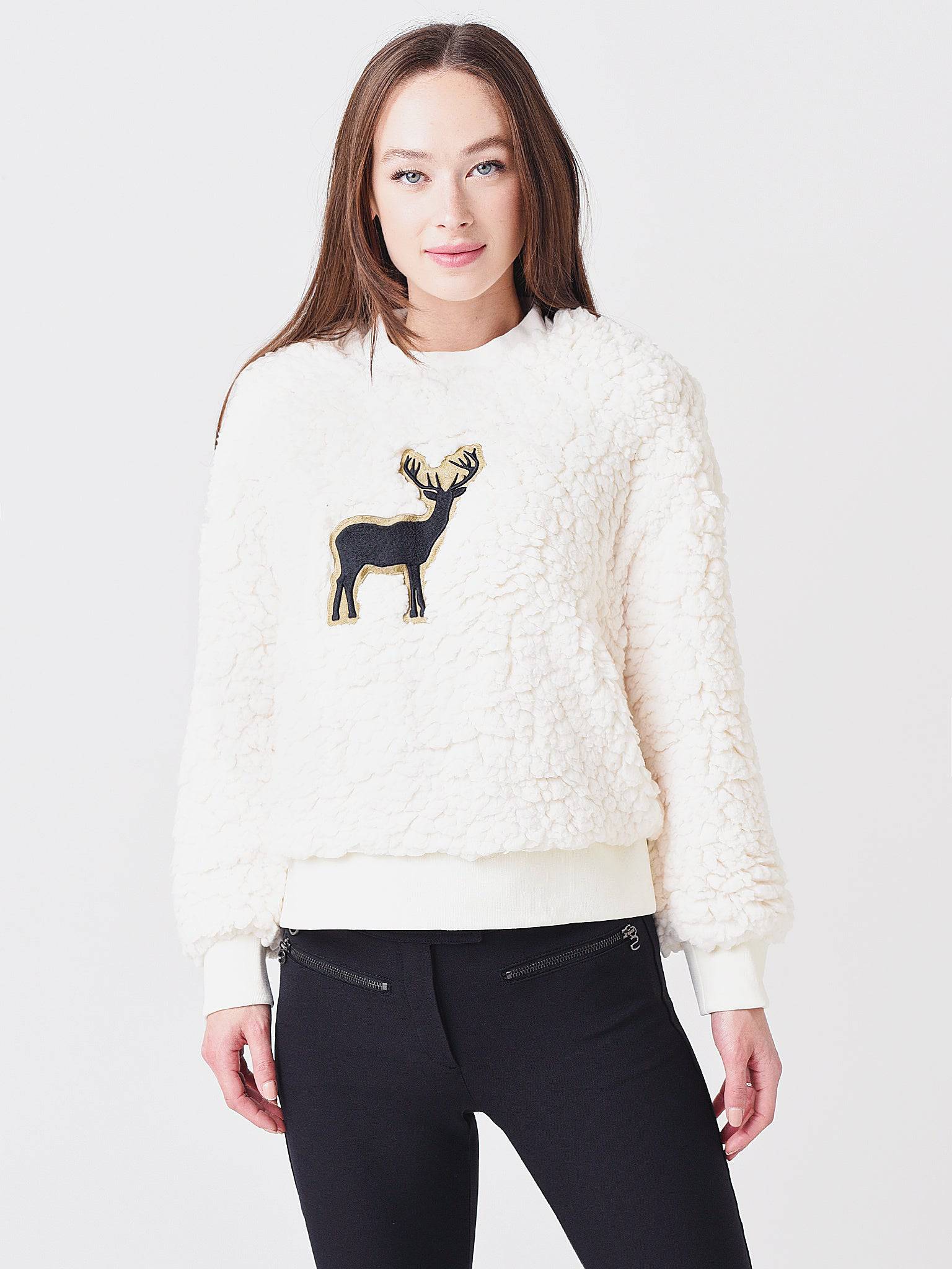 Goldbergh Women's Deer Teddy Sweater - Saint Bernard