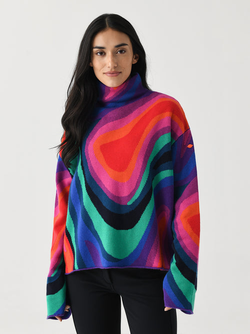 Goldbergh Women's Marbre Long Sleeve Knit Sweater