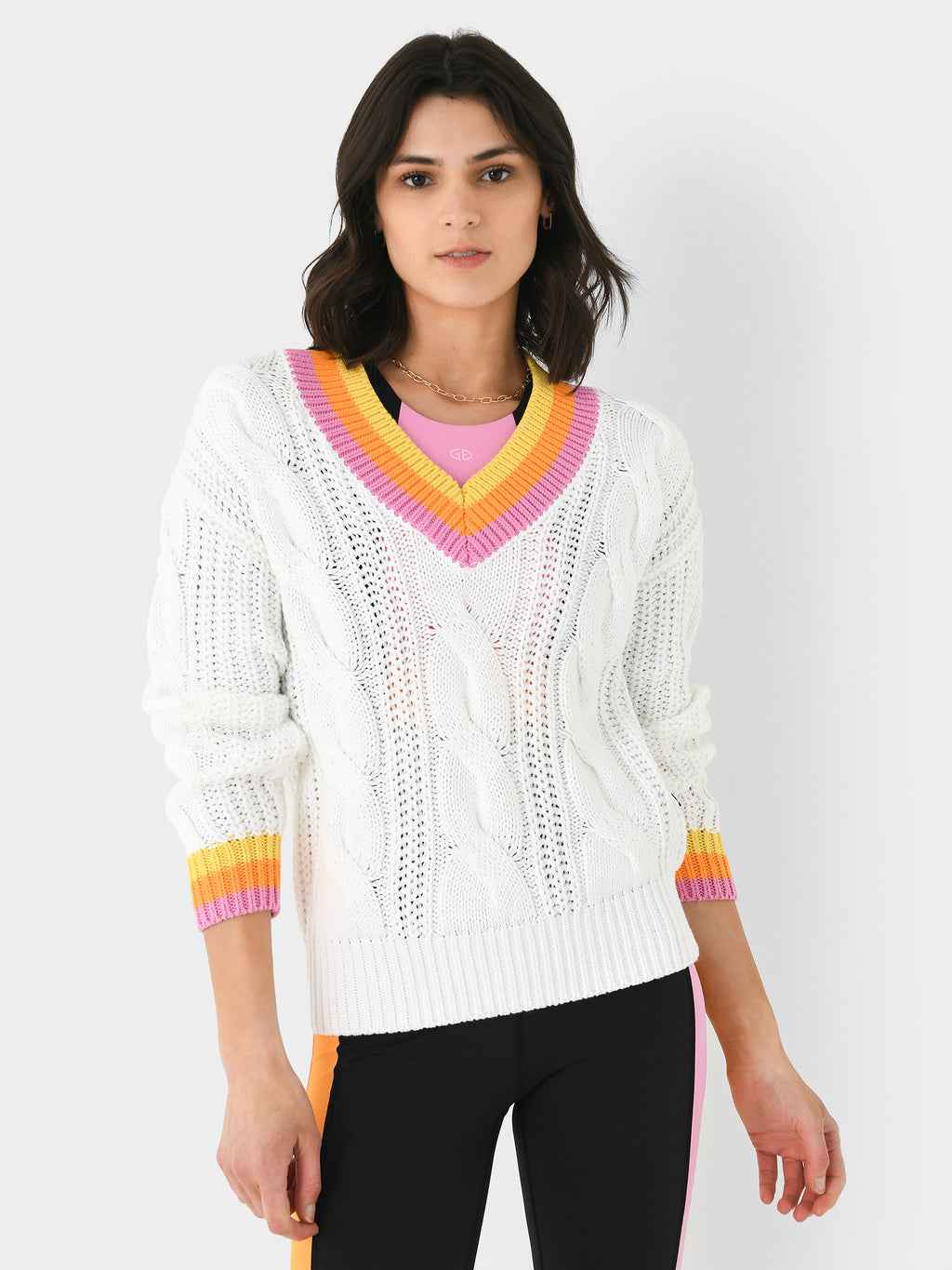 Goldbergh Women's Cable Knit Sweater - Saint Bernard
