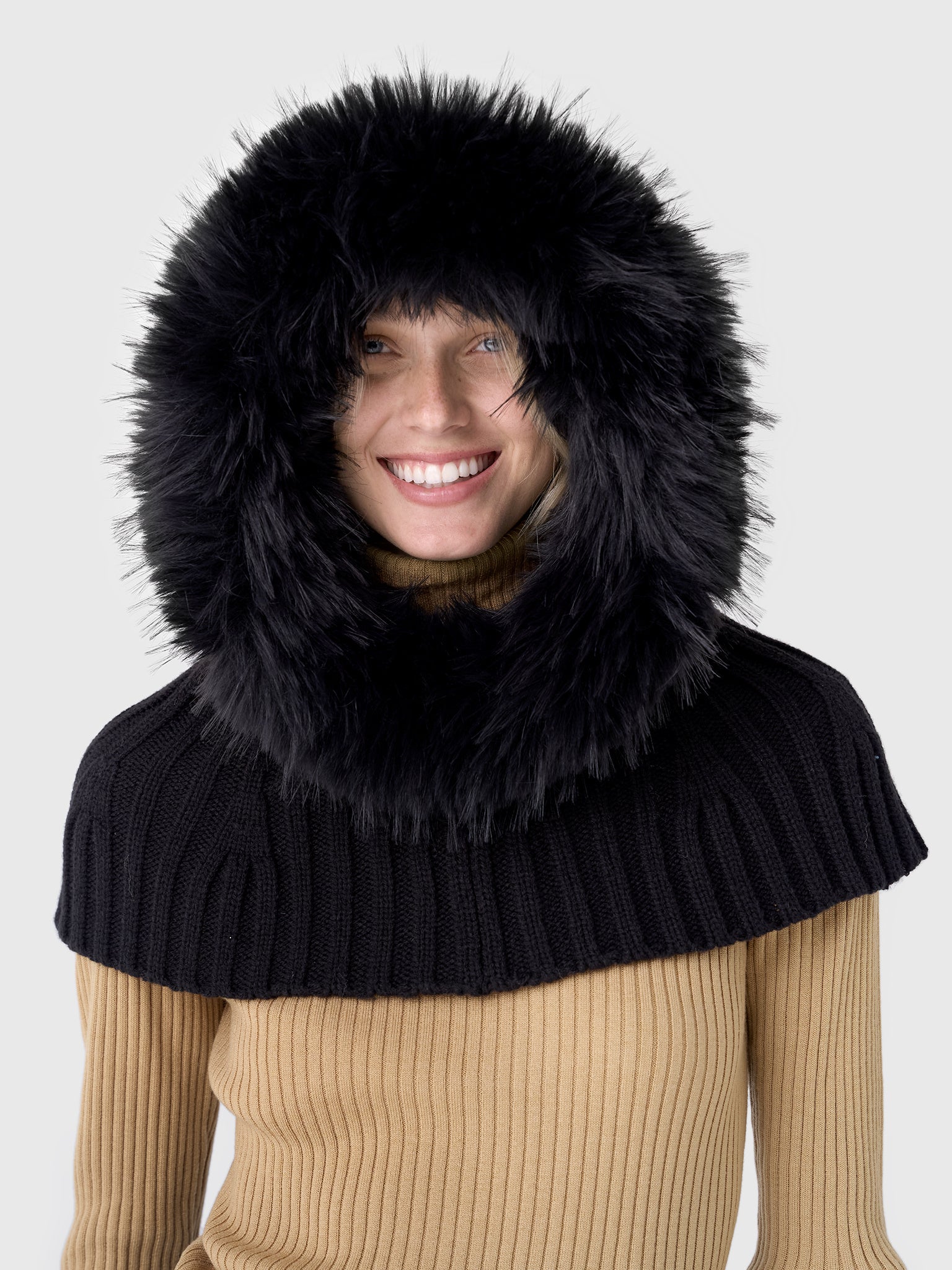 Goldbergh Women's Naomi Faux Fur Hooded Scarf - Saint Bernard