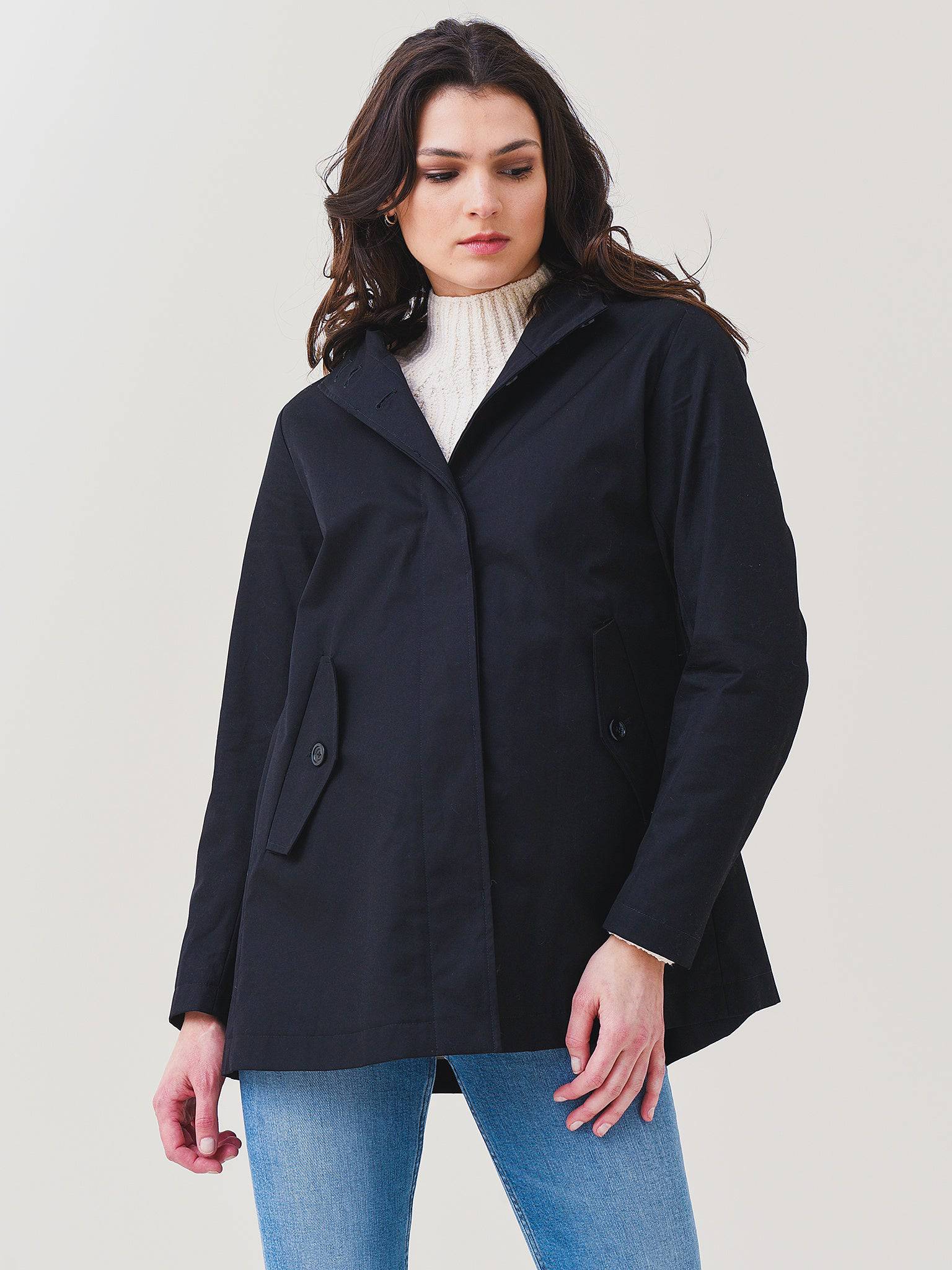 Herno Women's Woven Half Coat - Saint Bernard