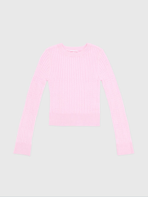 Design History Girls' Cable Knit Sweater - Saint Bernard