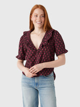 Love Note Women's Georgette Top - Saint Bernard