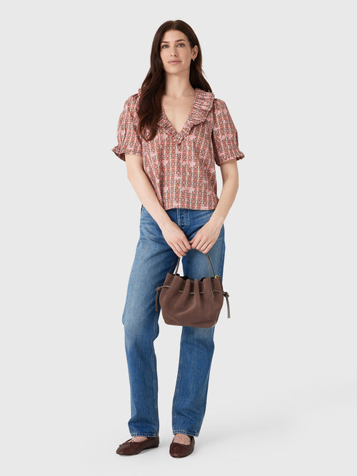 Love Note Women's Georgette Top - Saint Bernard