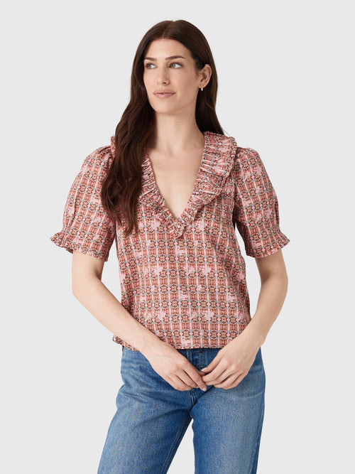Love Note Women's Georgette Top - Saint Bernard