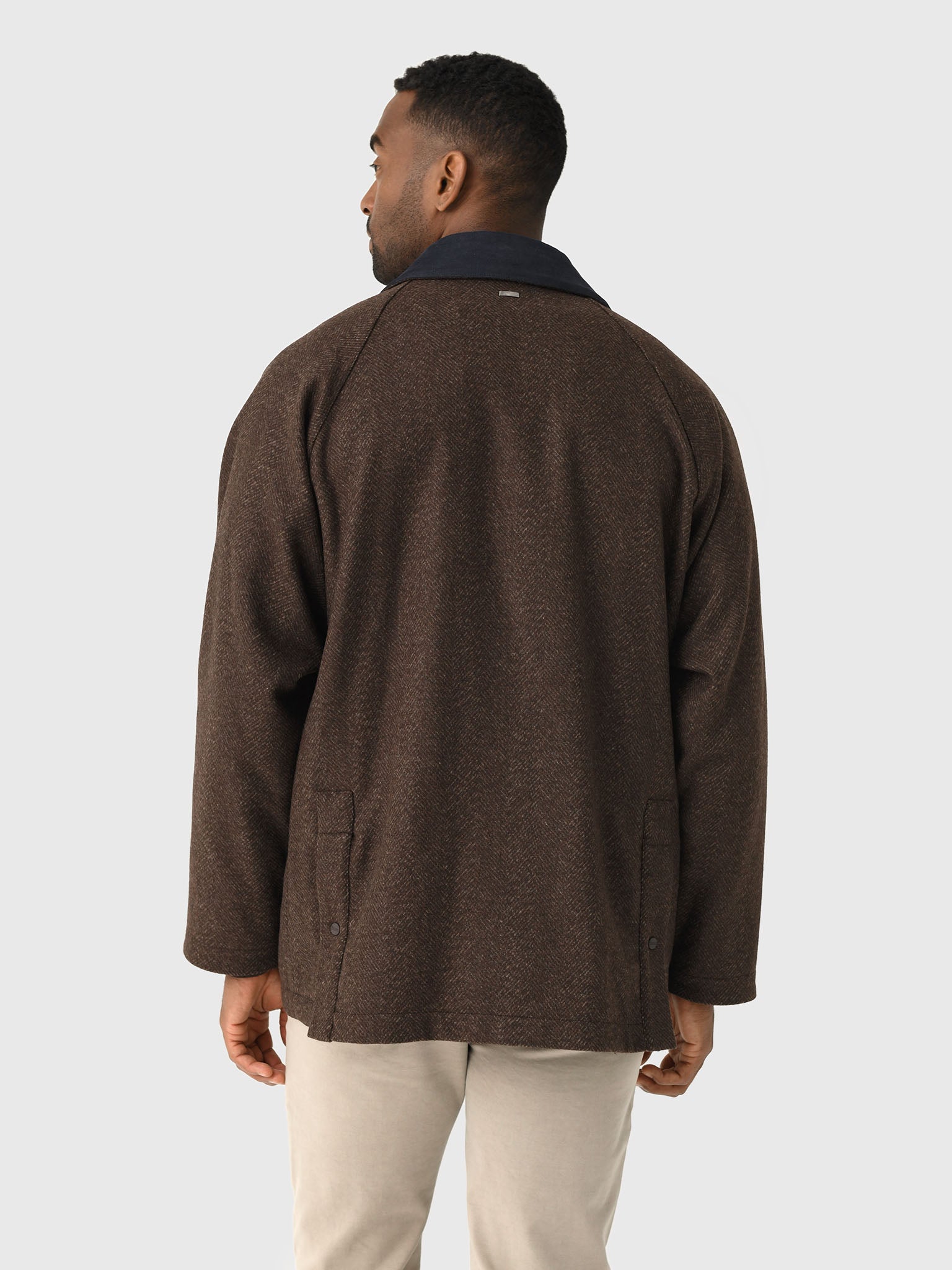 Herno Men's Herringbone Wool Field Jacket – Saint Bernard
