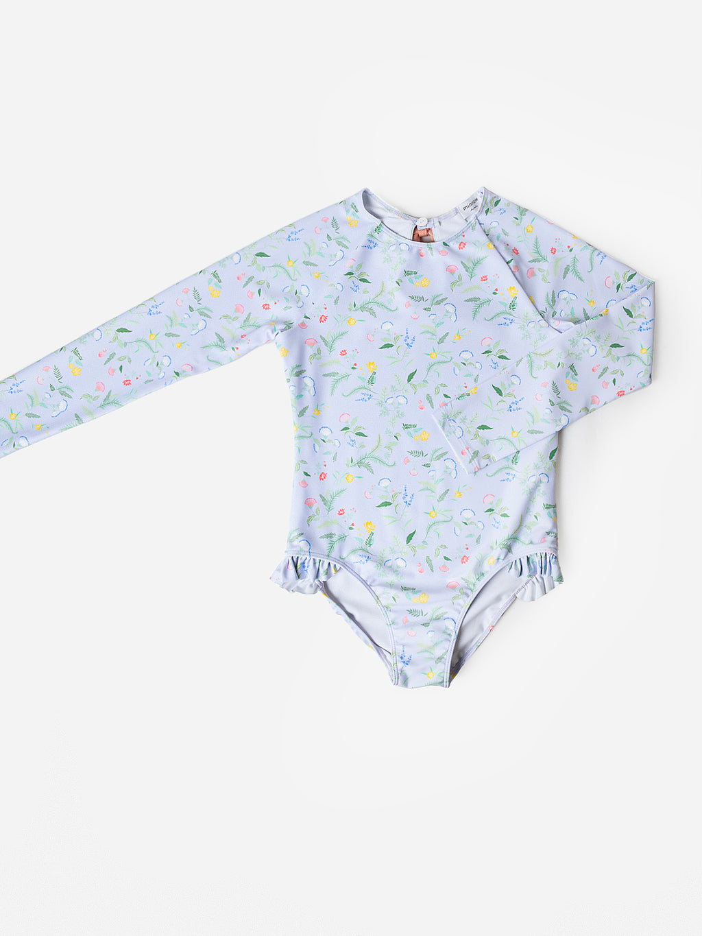 Minnow Girls' Rash Guard One-Piece Swimsuit - Saint Bernard
