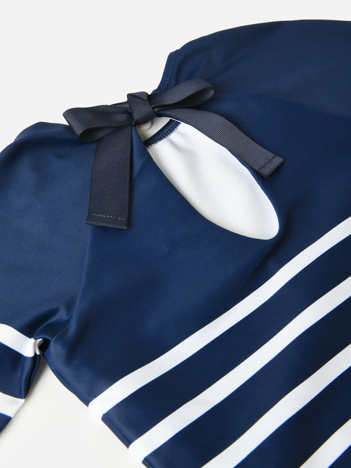 Minnow Girls' Rash Guard One-Piece Swimsuit