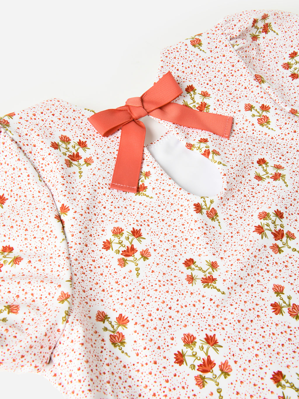 GIRLS PUFF SLEEVE OPxRASPBERRYRED-alt1