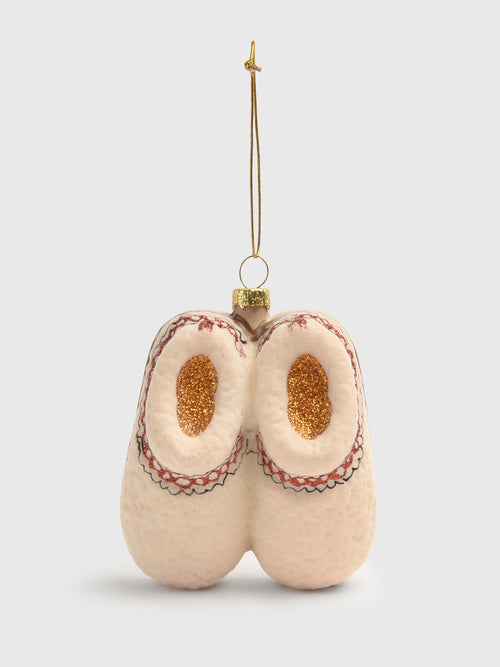 Cody Foster + Co Cozy Fleece Slippers Ornament