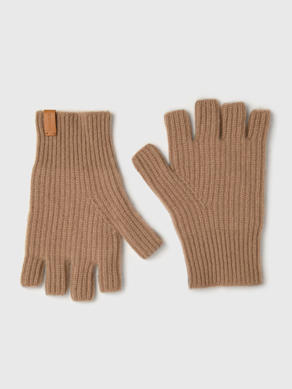 Vince Women's Plush Cashmere Fingerless Ribbed Glove - Saint Bernard