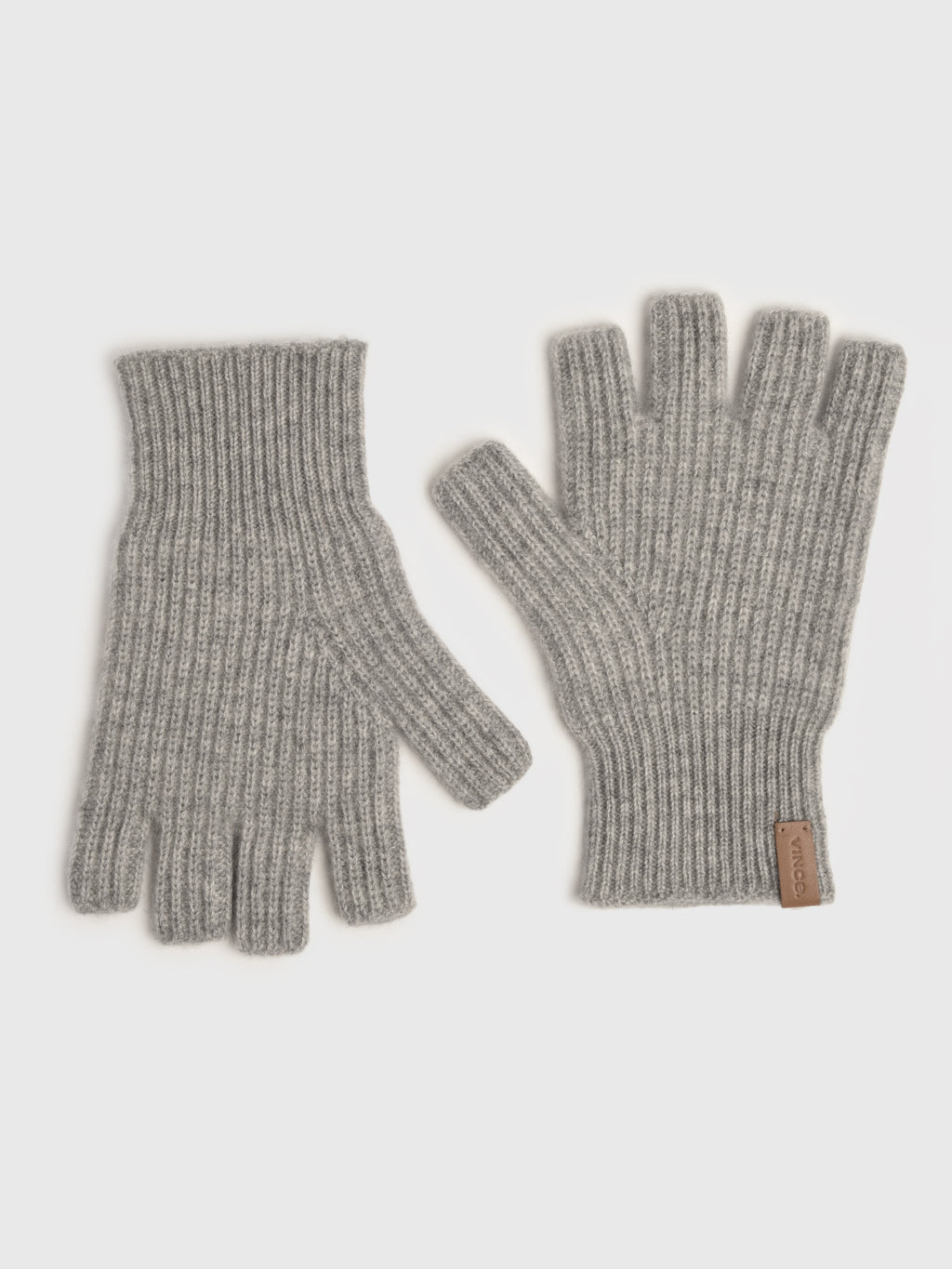 Vince Women's Plush Cashmere Fingerless Ribbed Glove - Saint Bernard