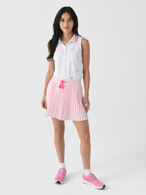G/FORE Women's Embroidered Tech Piqué Sleeveless Polo