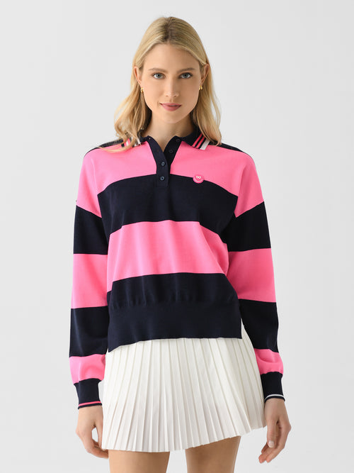 G/FORE Women's Happy G's Merino Wool Rugby Sweater