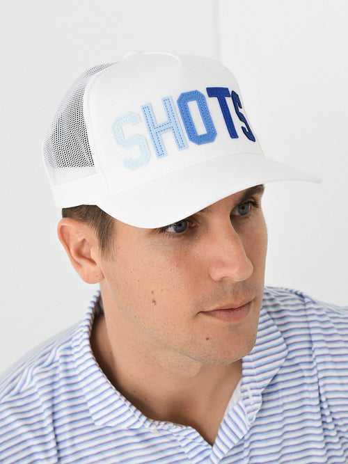 G/FORE Shots Tipped Brim Interlock Knit Trucker Hat