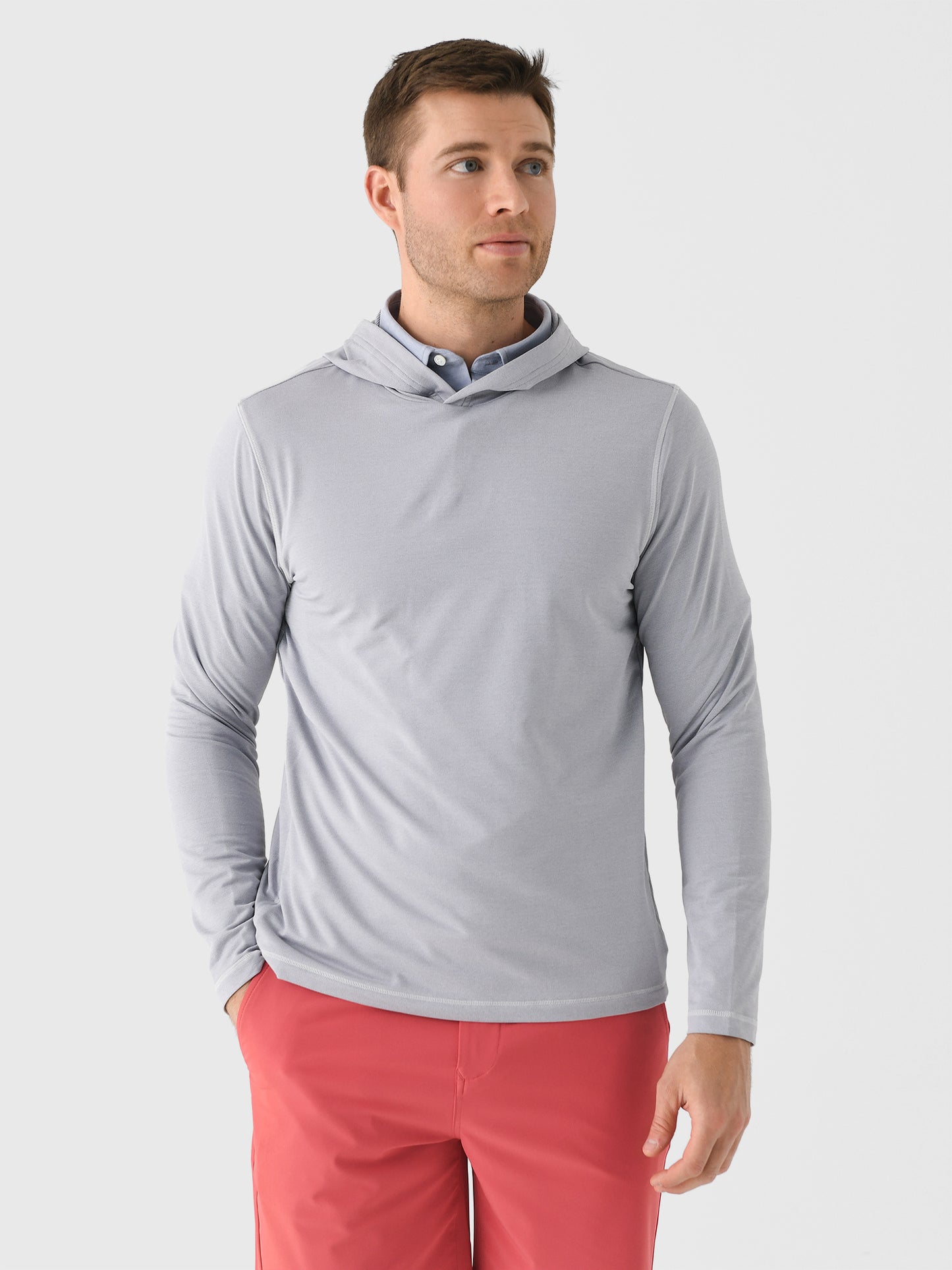 G/FORE Men's Brushed Back Tech Terry Hoodie - Saint Bernard
