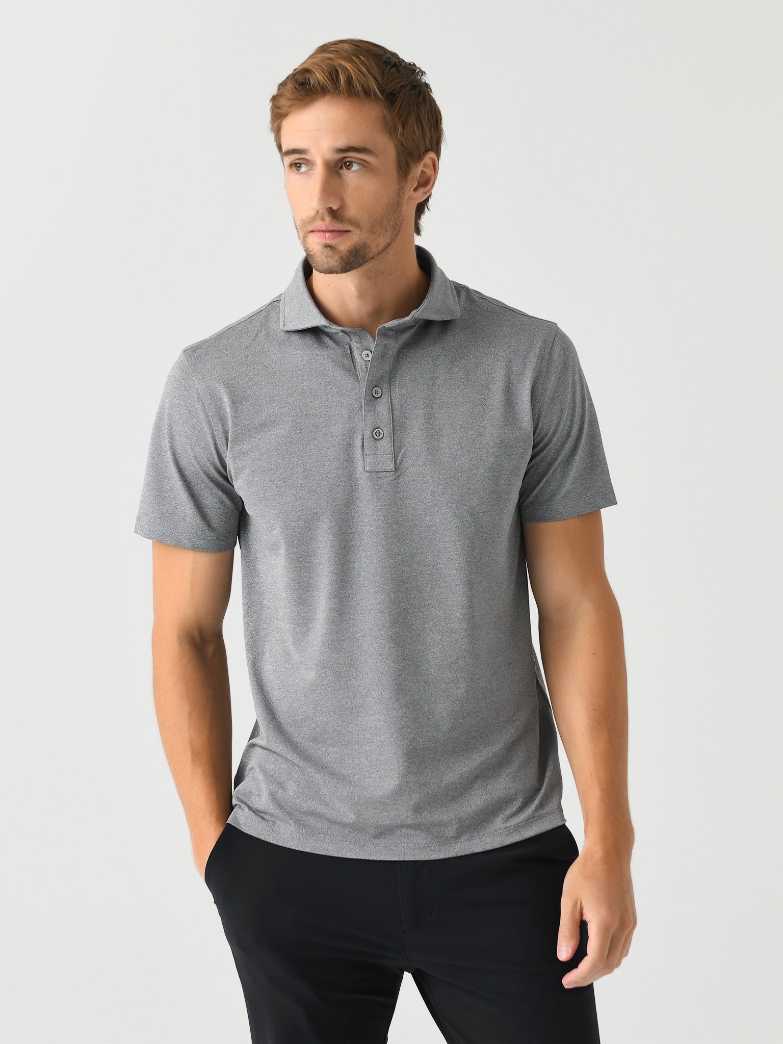 G/FORE Men's Rib Gusset Tech Piqué Polo - Saint Bernard