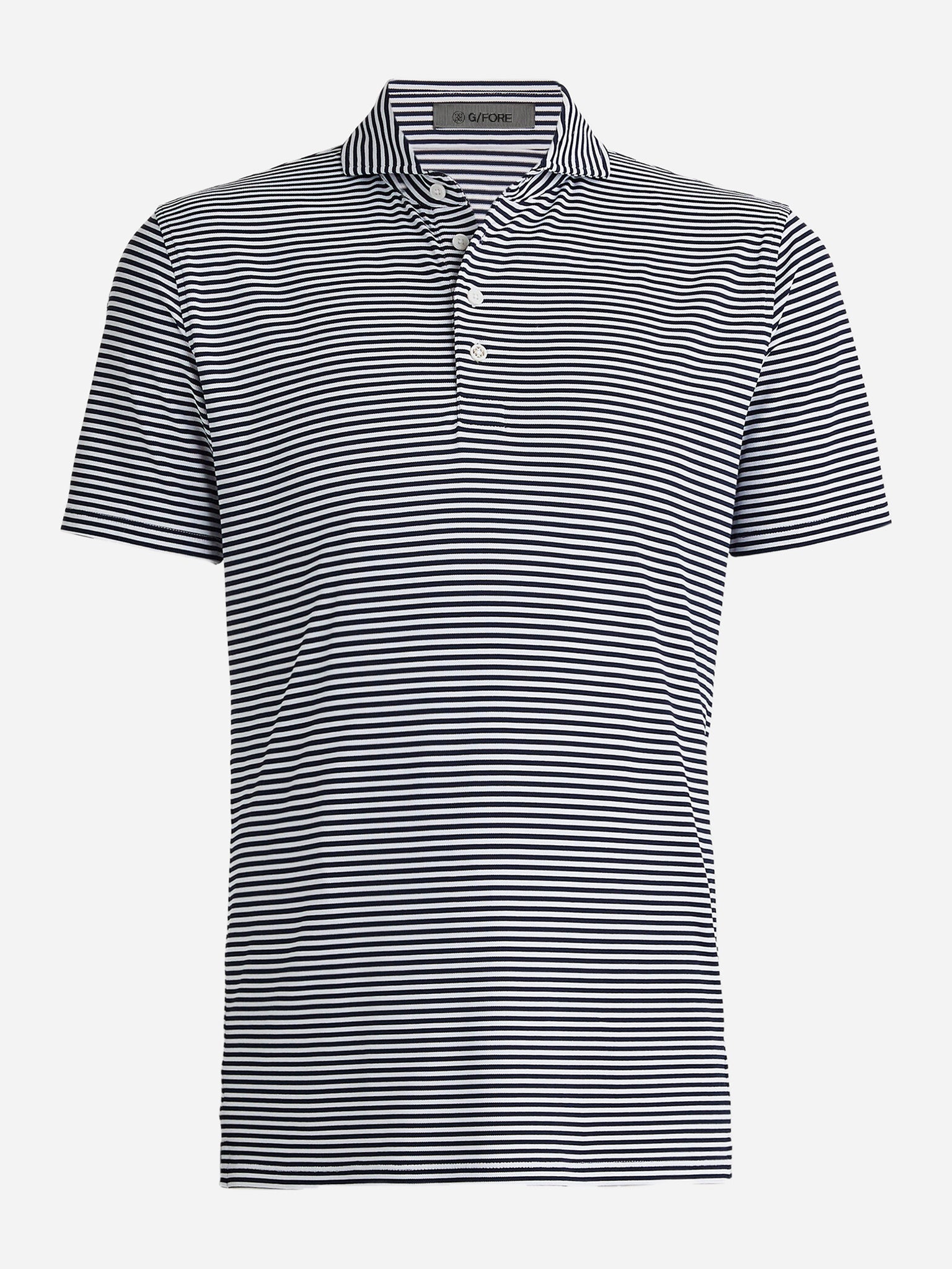 G/FORE Men's Feeder Stripe Tech Piqué Polo - Saint Bernard