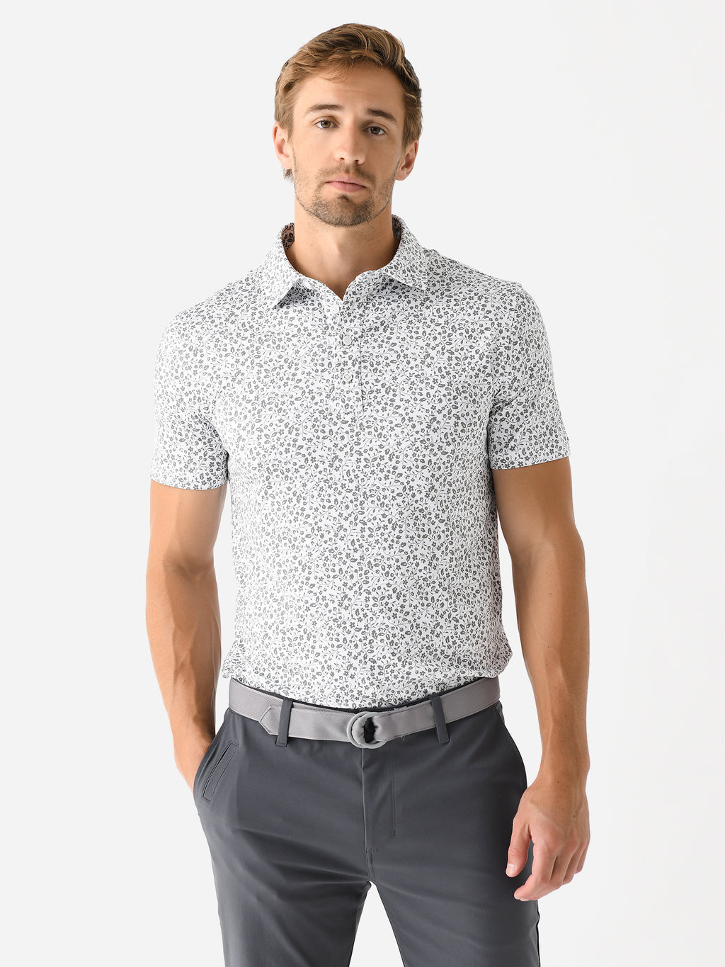 G/FORE Men's Garden Tech Jersey Polo - Saint Bernard