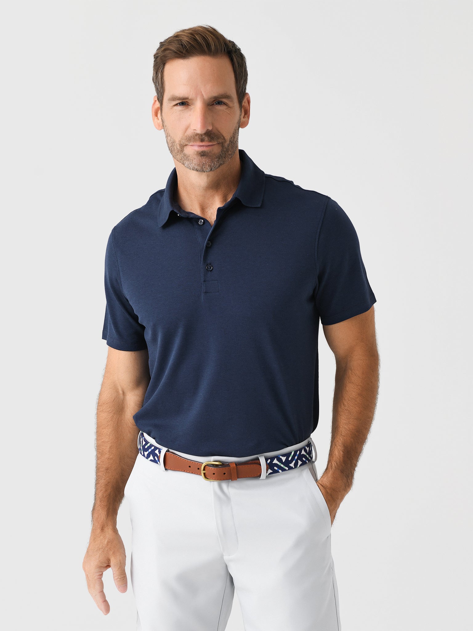 G/FORE Men's Technical Cotton Blend Polo | $160.00 | Saint Bernard