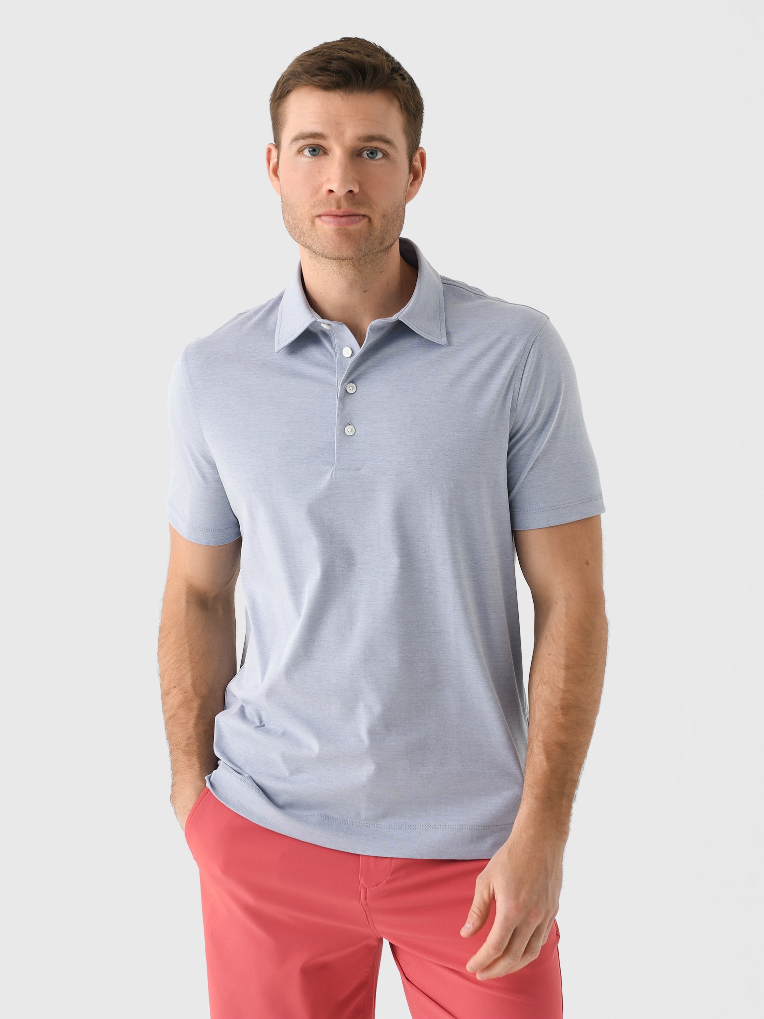 G/FORE Men's Luxe Cotton Blend Polo - Saint Bernard