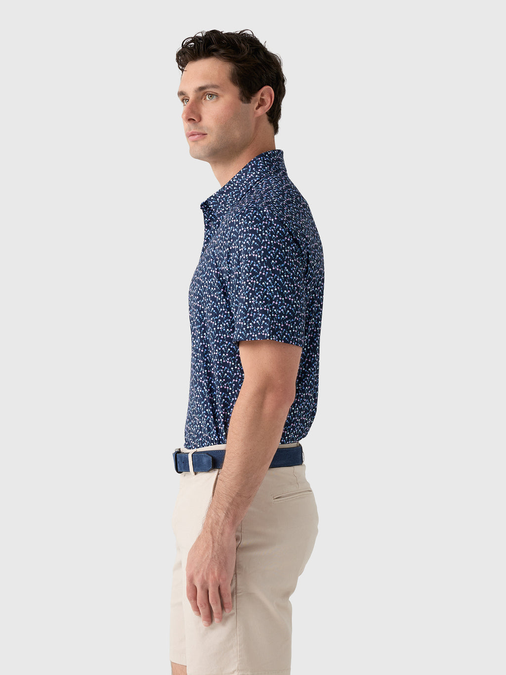 G/FORE Men's Aye Poppy Tech Jersey Polo - Saint Bernard