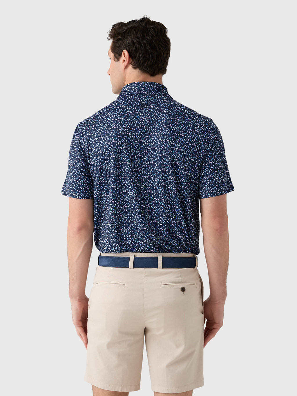 G/FORE Men's Aye Poppy Tech Jersey Polo - Saint Bernard