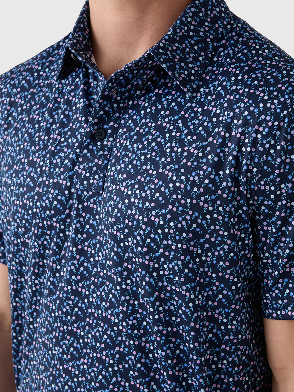 G/FORE Men's Aye Poppy Tech Jersey Polo - Saint Bernard
