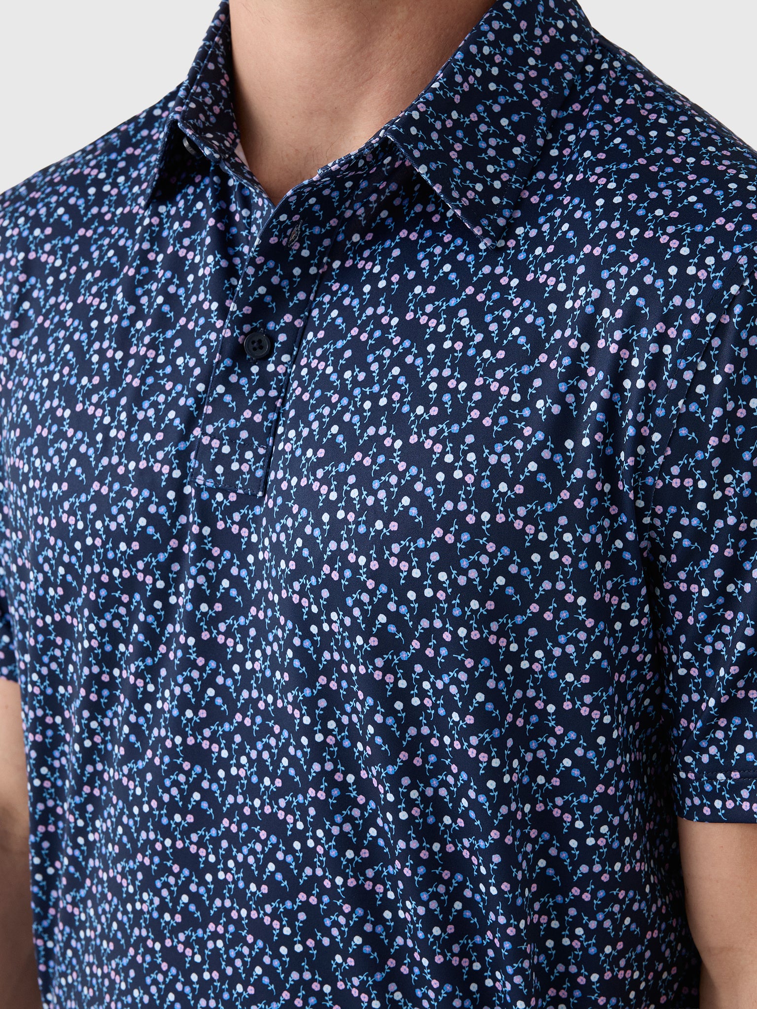 G/FORE Men's Aye Poppy Tech Jersey Polo - Saint Bernard