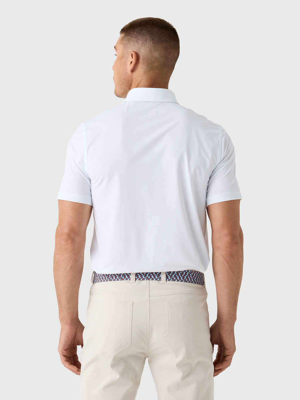 G/FORE Men's Fine Stretch Jacquard Polo - Saint Bernard