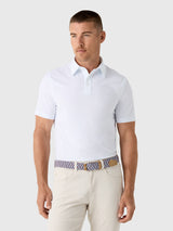 G/FORE Men's Fine Stretch Jacquard Polo - Saint Bernard