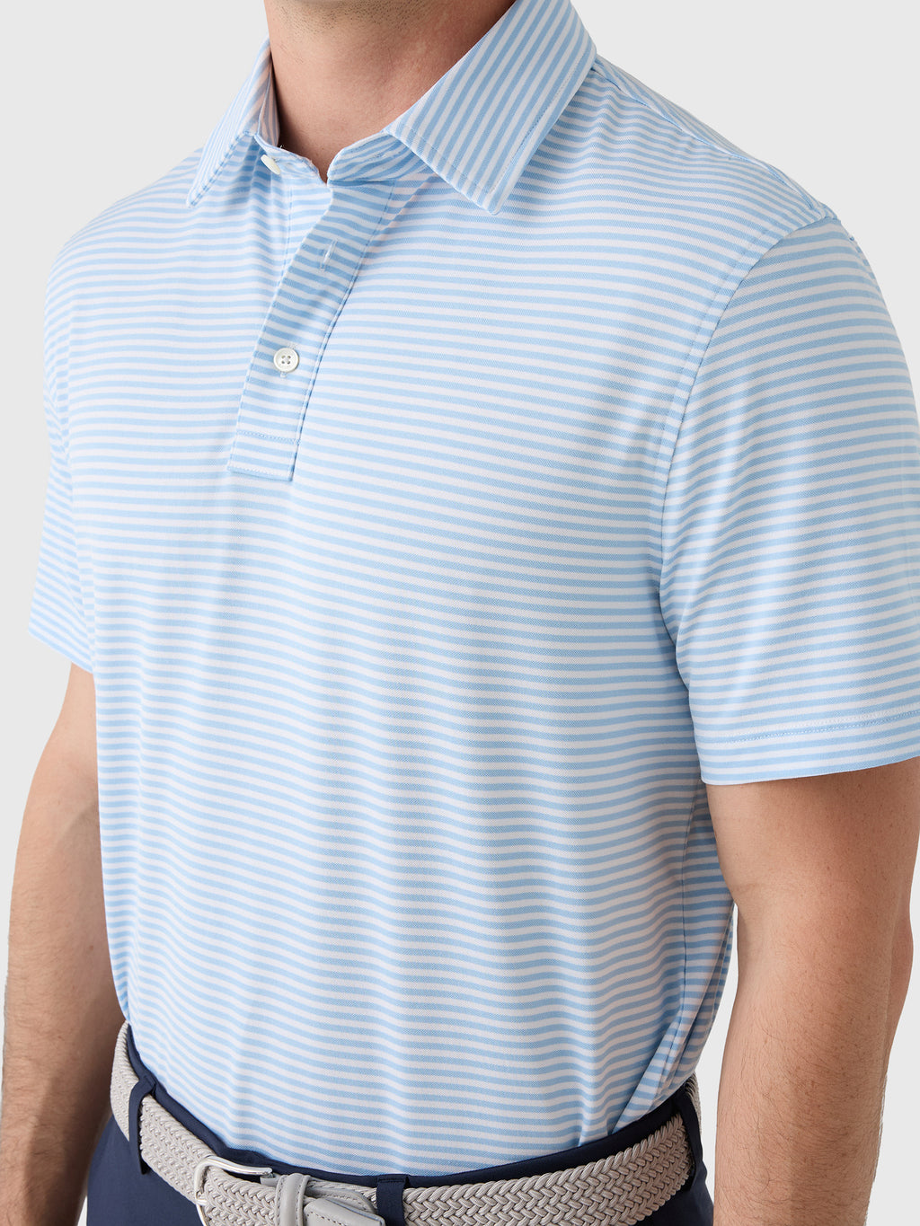G/FORE Men's All Play Stripe Polo - Saint Bernard