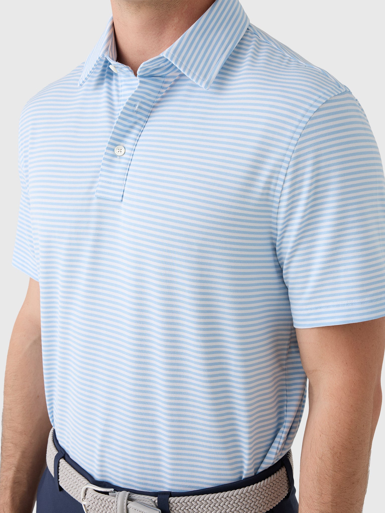 G/FORE Men's All Play Stripe Polo - Saint Bernard