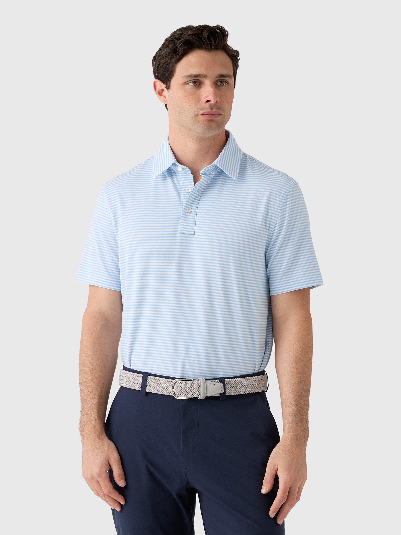 G/FORE Men's All Play Stripe Polo - Saint Bernard