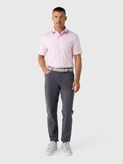 G/FORE Men's Perforated Stripe Jersey Polo