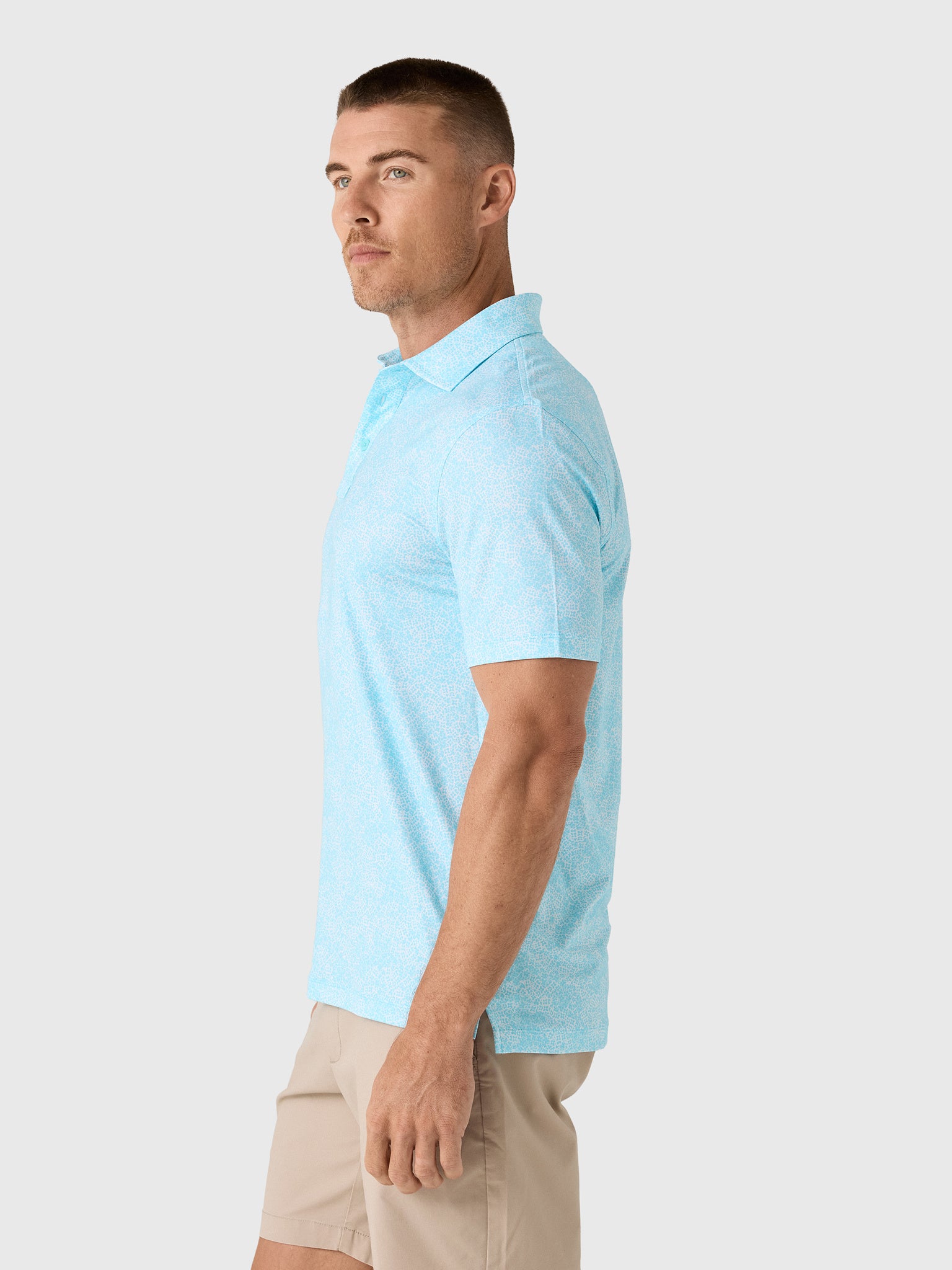 G/FORE Men's Hydrangea Tech Jersey Polo - Saint Bernard