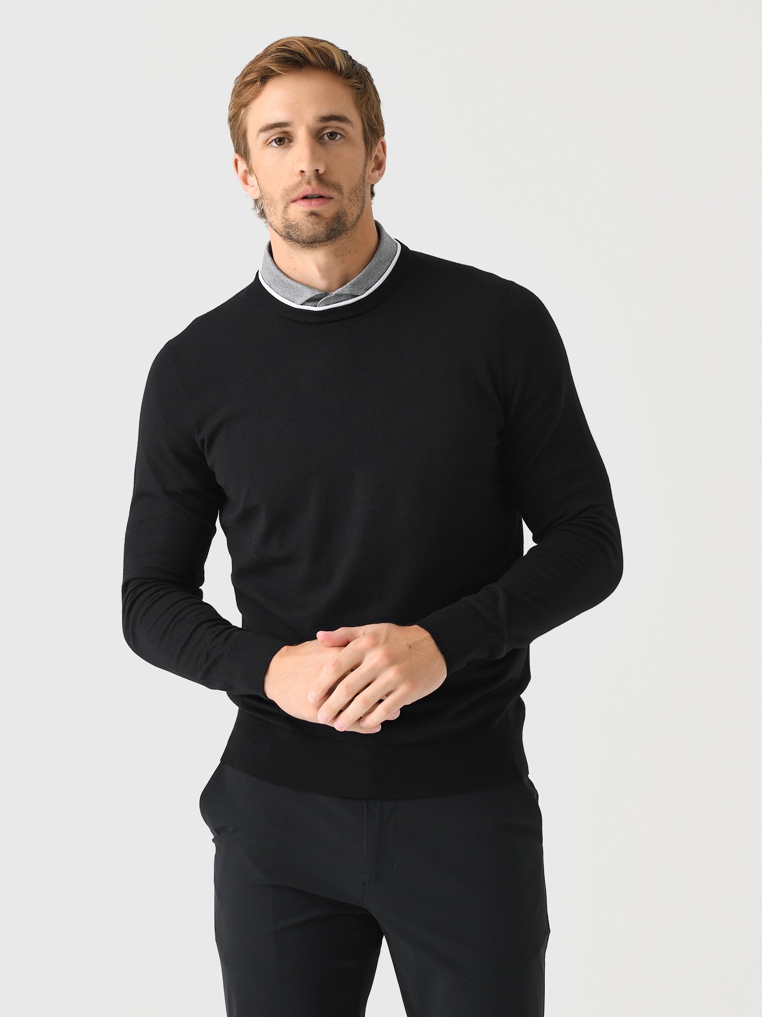 G/FORE Men's Merino Wool Blend Crewneck Sweater - Saint Bernard