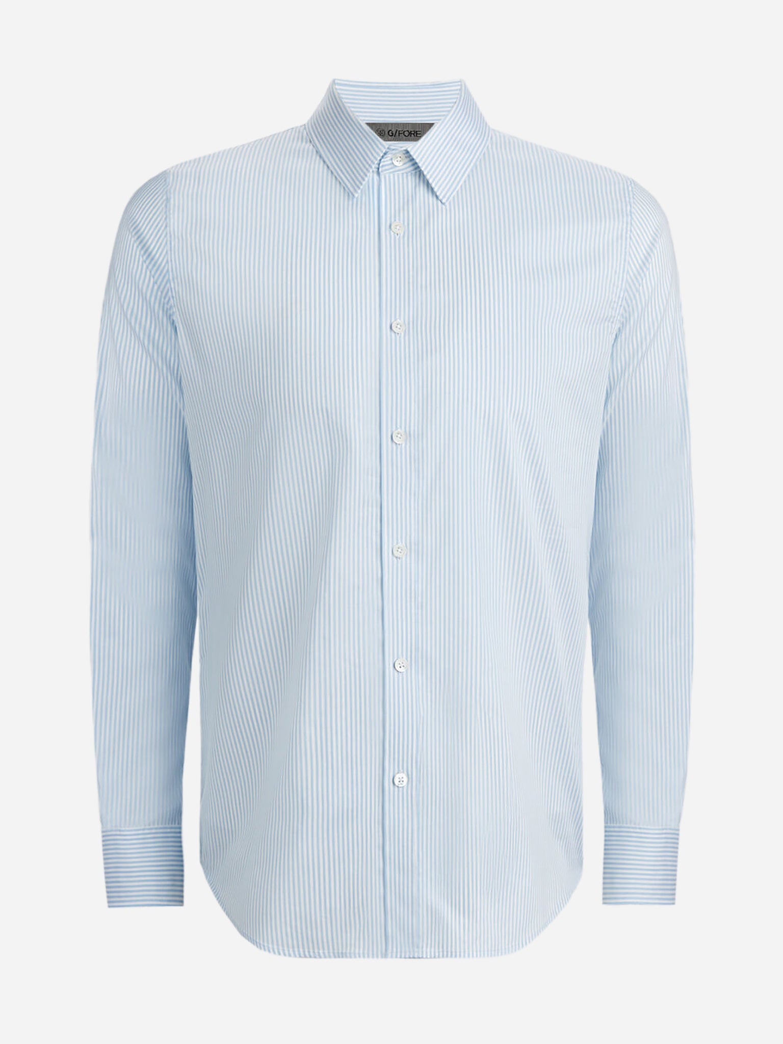 G/FORE Men's Spread Collar Striped Stretch Woven Shirt - Saint Bernard