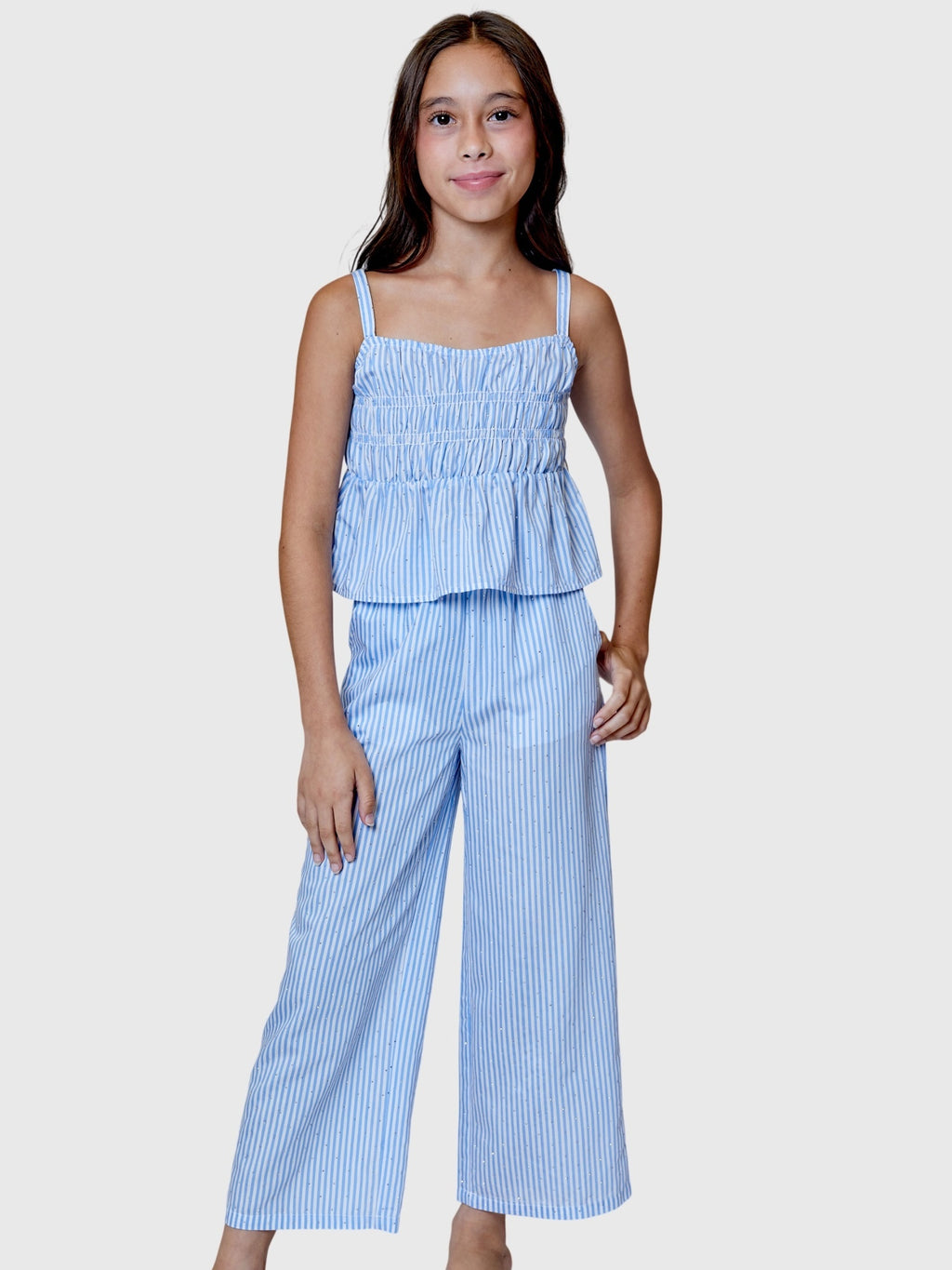 Design History Girls' Smocked Embellished Tank - Saint Bernard