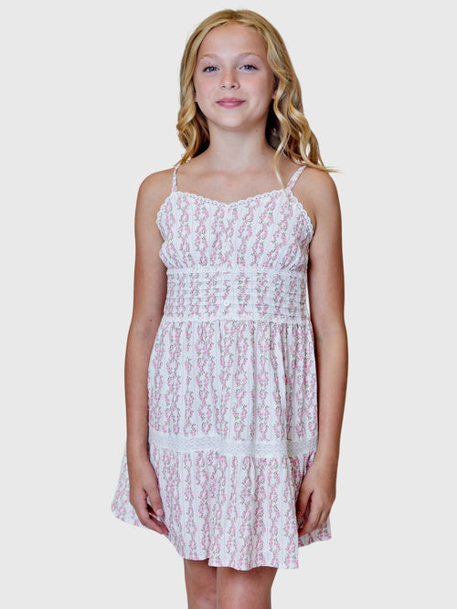 Design History Girls' Smocked Lace Dress