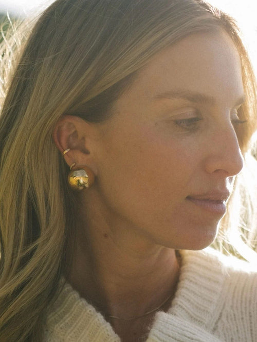 Alexa Leigh Women's Gold Ball Statement Earrings