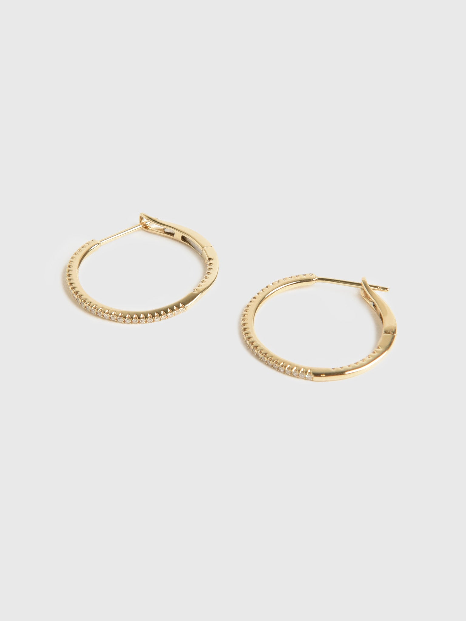 Francie B. Diamond Hoop Earrings - Saint Bernard