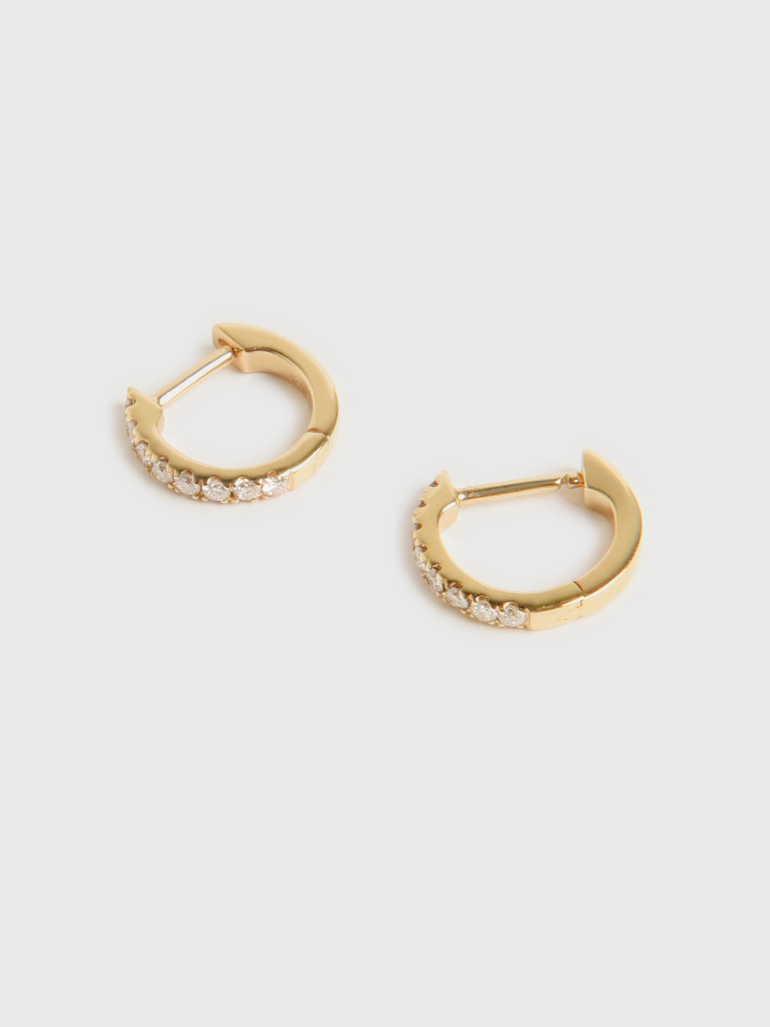 Francie B. Diamond Huggie Earrings - Saint Bernard