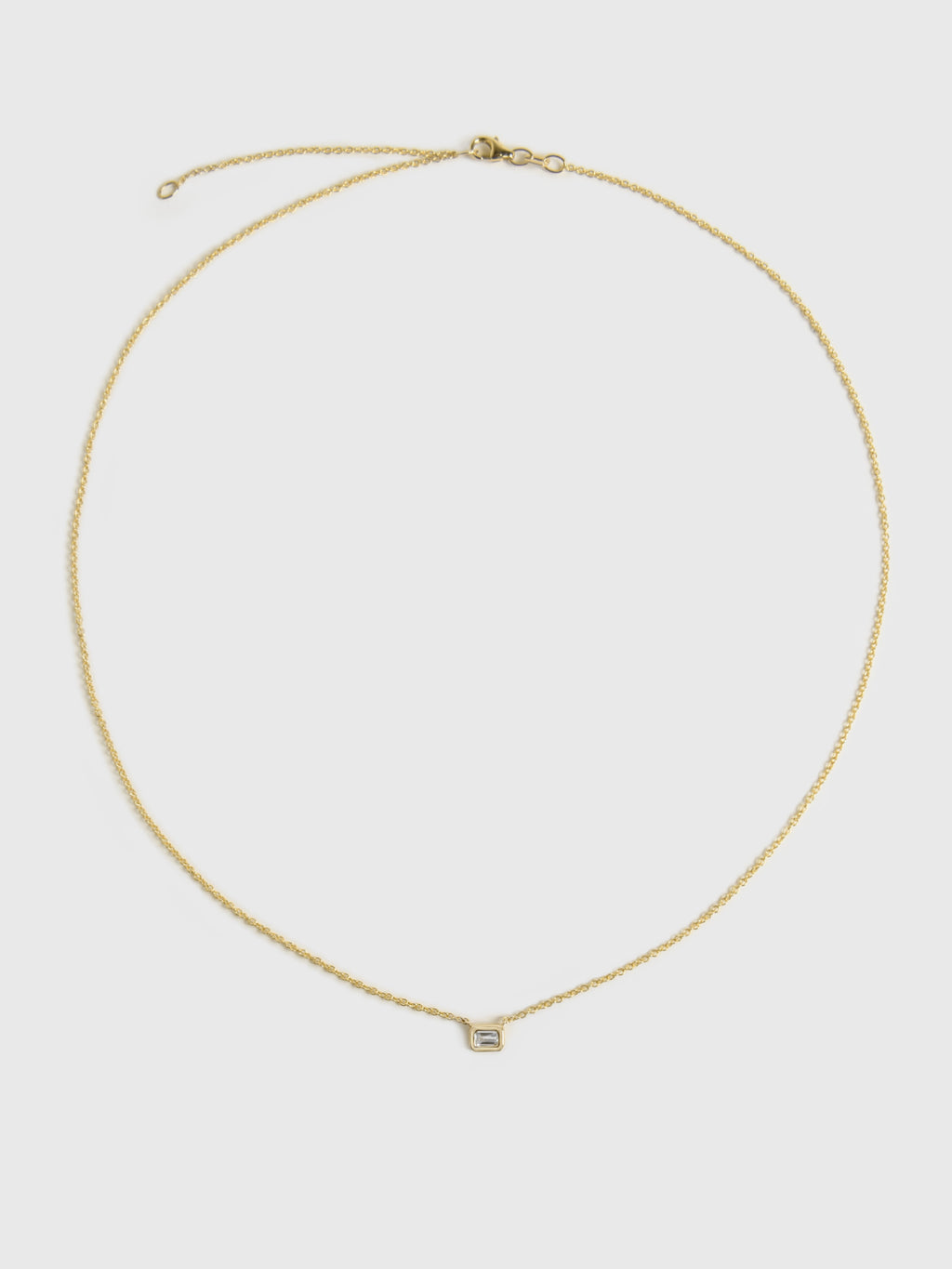 GOLD SINGLE BEZEL NECKLACExGOLD-alt2