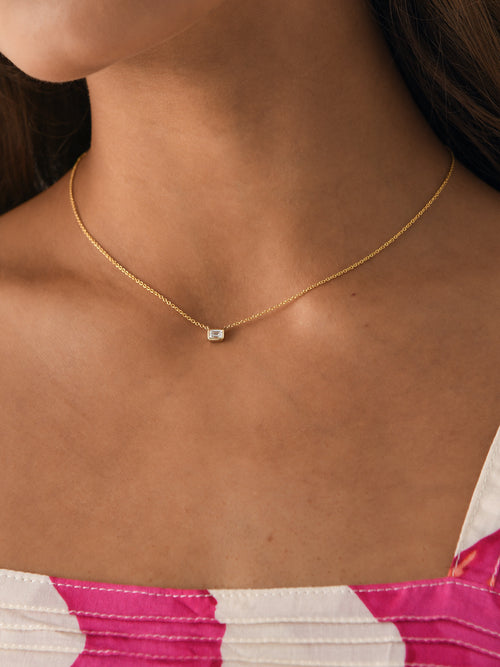 Francie B. Single Bezel Necklace