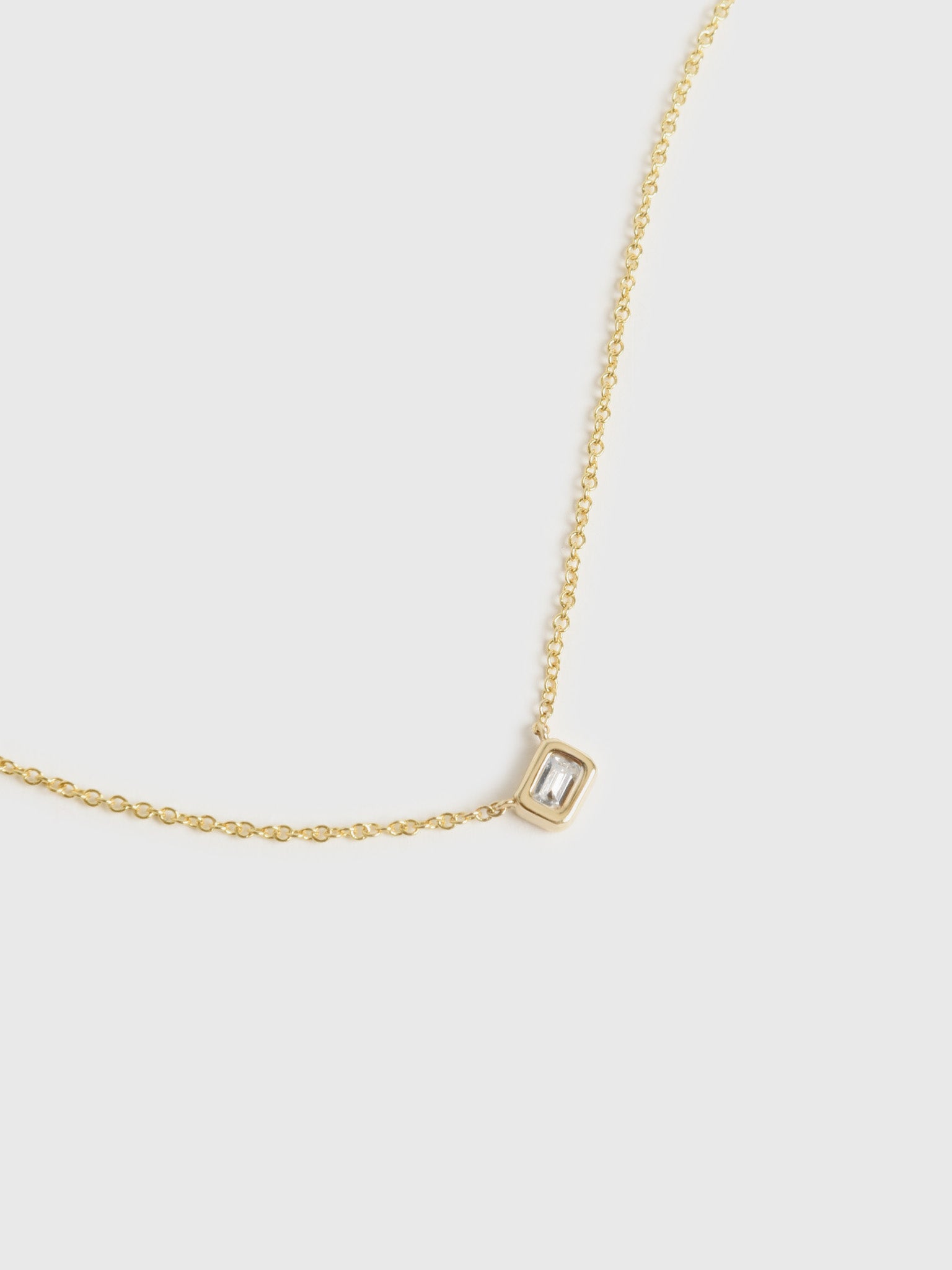 Francie B. Single Bezel Necklace - Saint Bernard