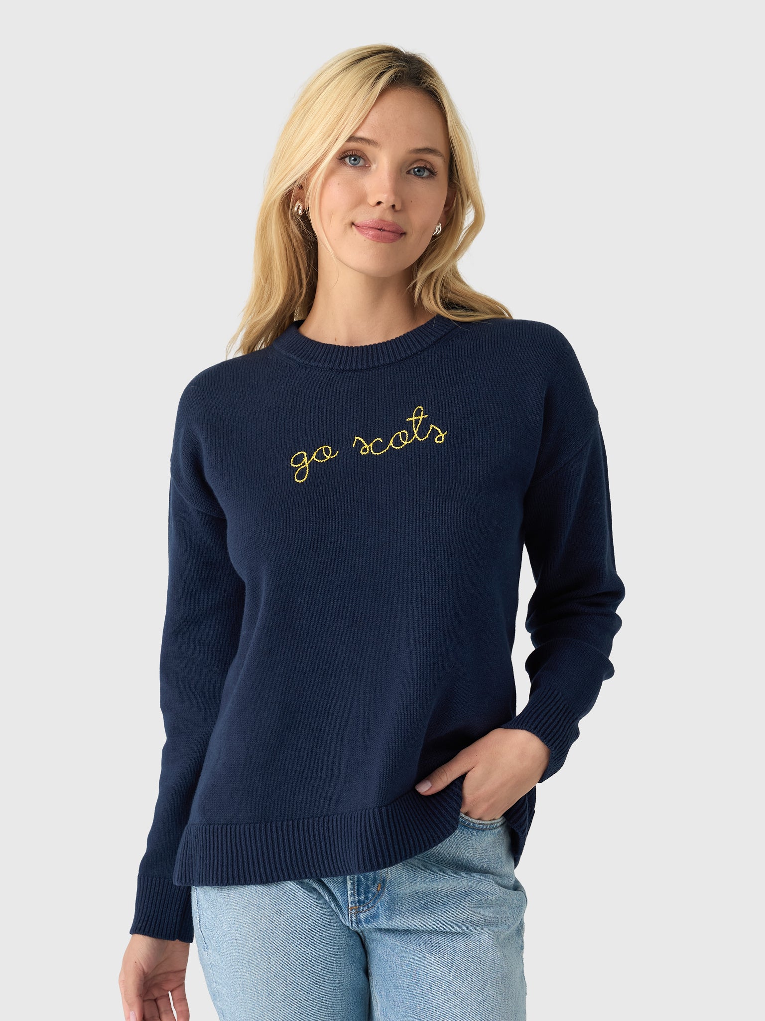 Lingua Franca Women's Go Scots Crewneck Sweater - Saint Bernard
