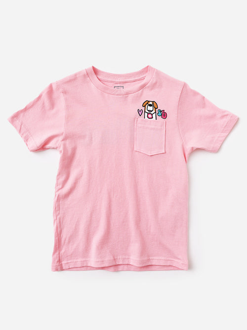 Saint Bernard Girls' Pocket Tee - Saint Bernard