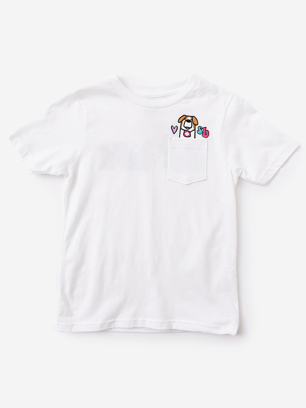 Saint Bernard Girls' Pocket Tee - Saint Bernard