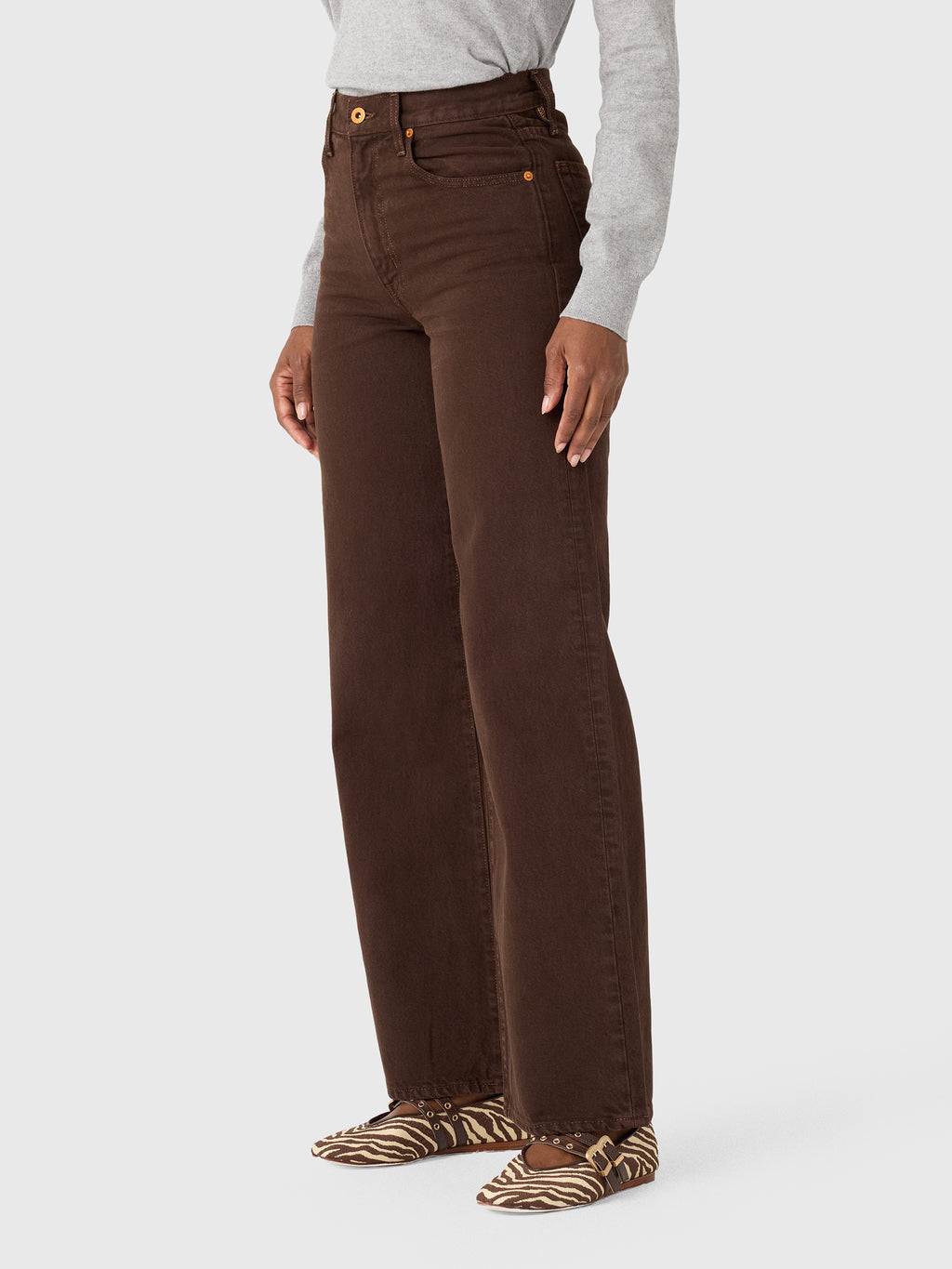 SLVRLAKE Women's Grace Wide Leg Jean - Saint Bernard